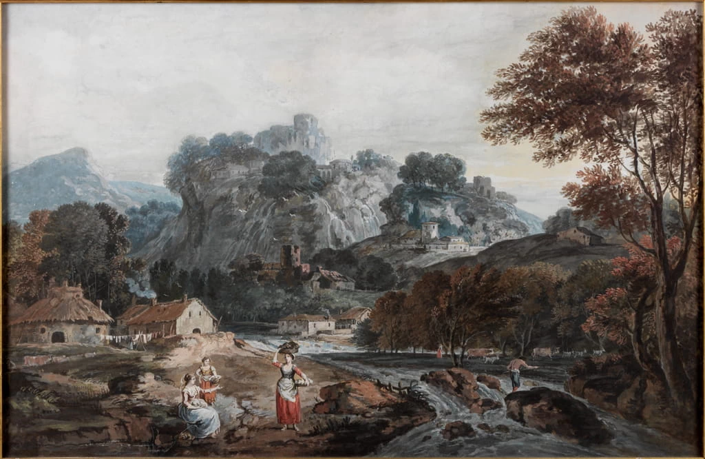 Paesaggio con lavandaie e pescatore - Tyne & Wear Archives & Museums